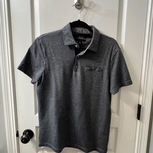 Banana Republic Men's Gray/Black Polo Shirt.  Size M (but fits like a Small)